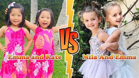 Emma and Kate (Kaji Family) VS Stauffer Twins Stunning Transformation ⭐ From Baby To Now - YouTube