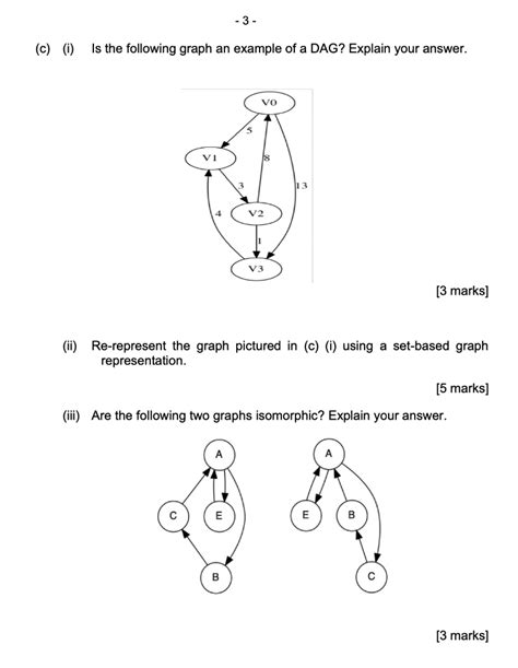 Solved c) (i) Is the following graph an example of a DAG? | Chegg.com