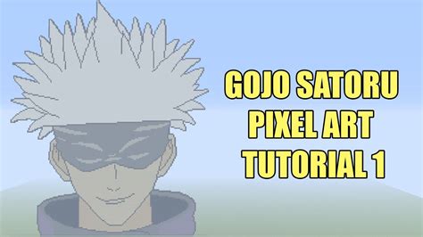 Minecraft Satoru Gojo Pixel Art Tutorial 1 (Jujutsu Kaisen) - YouTube