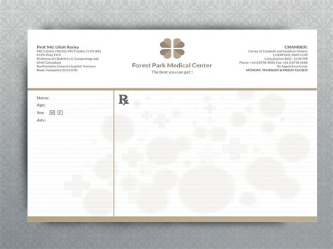 Prescription Pad on Behance | Prescription pad, Medical prescription, Doctor business cards