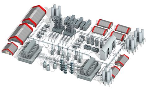 Oil & Gas Mega Refinery Featuring Fabric Structures - 3D Rendering