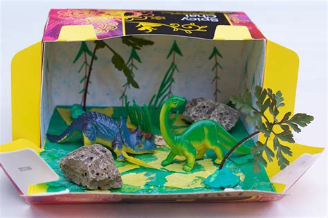 Make a Dinosaur Habitat Box (with Things You Have at Home) - Little Fish