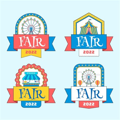 Free Vector | Hand drawn fairfun labels template