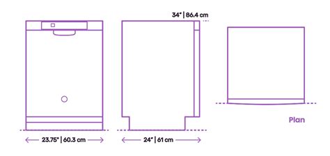 GE Front Control Dishwasher Dimensions & Drawings | Dimensions.Guide