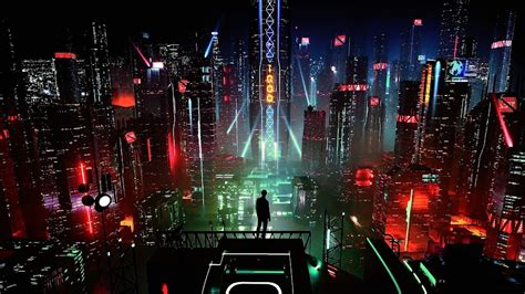 Sci-Fi, Night, City, Cityscape, Buildings, Digital Art, 4K, #143 Wallpaper