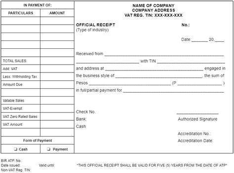 Official Receipt Templates | Download for Free | BIR-Compliant