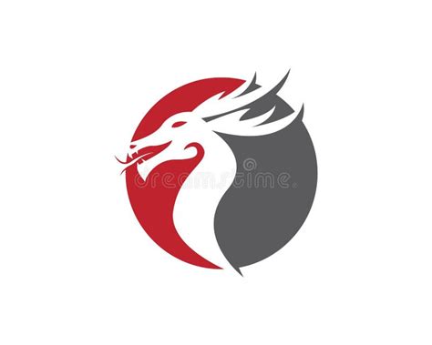 Red Dragon Logo Design Vector Template Stock Vector - Illustration of ...