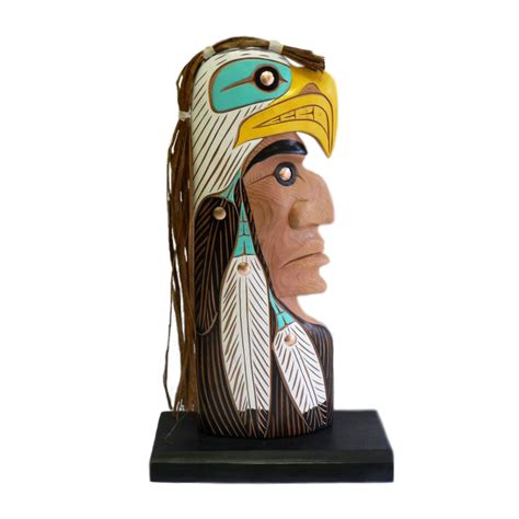 Eagle Chief Sculpture - Canadian Indigenous Art Inc.