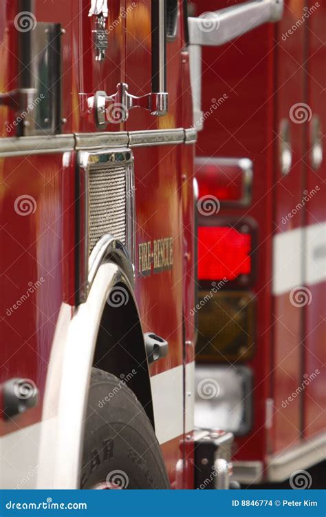 Fire truck on scene stock photo. Image of outside, burn - 8846774