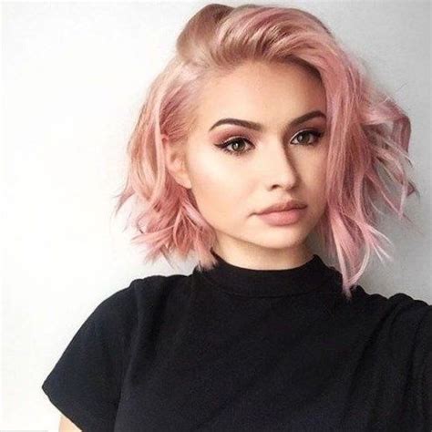 Rose gold hair color | Hair color pink, Pastel pink hair, Hair styles