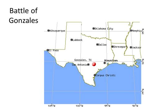 Battle Of Gonzales Map