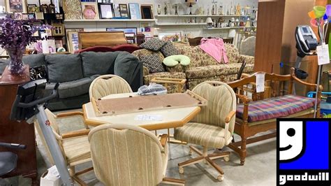 GOODWILL (3 DIFFERENT STORES) SHOP WITH ME FURNITURE CHAIRS KITCHENWARE ...