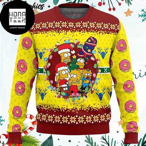 The Simpsons Family Happy Xmas 2023 Ugly Christmas Sweater - Honateez