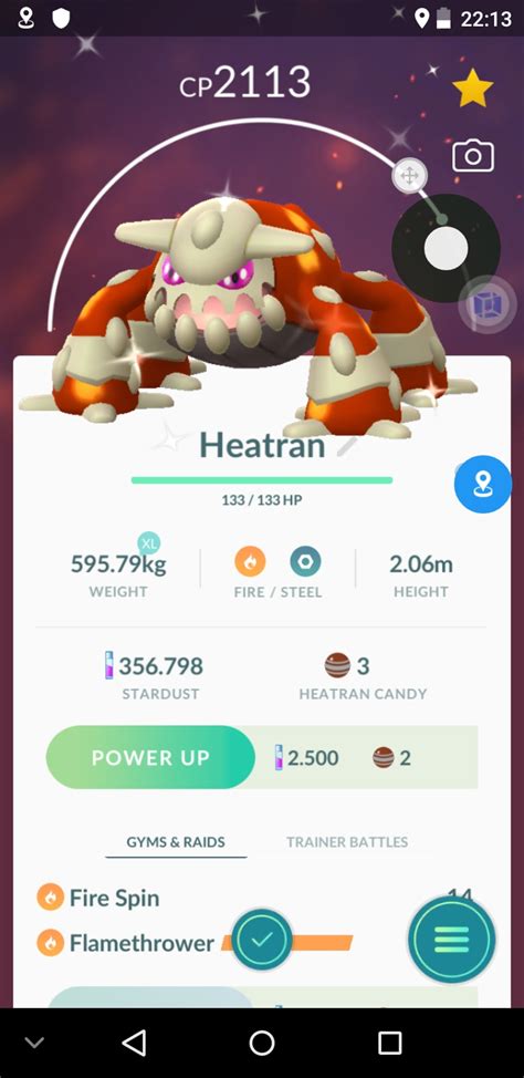 A SHINY HEATRAN : r/PokemonGoMystic