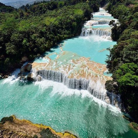 Cascadas de Agua Azul, Chiapas | Cascadas de agua azul, Cascadas, Agua azul