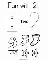 Number 2 Coloring Sheet sketch template