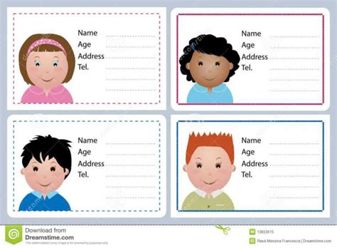 Id Card Template For Kids – Sample.gelorailmu.com