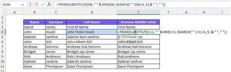 How to Remove Middle Initial in Excel: Guide - Ajelix