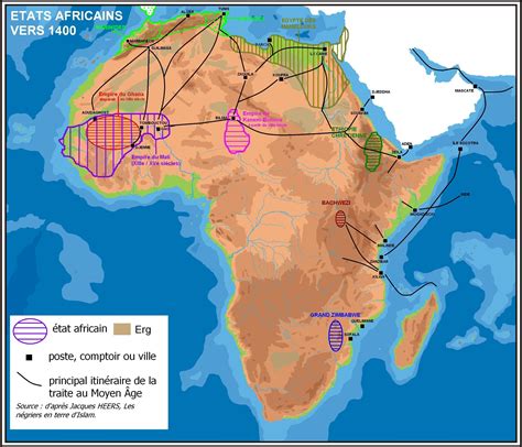 Historical map of Africa circa 1400 - Full size | Gifex