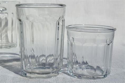 French glass jelly jars, vintage Luminarc working glasses, tumblers in ...