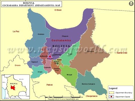 Mapa de Cochabamba | Cochabamba Bolivia Map