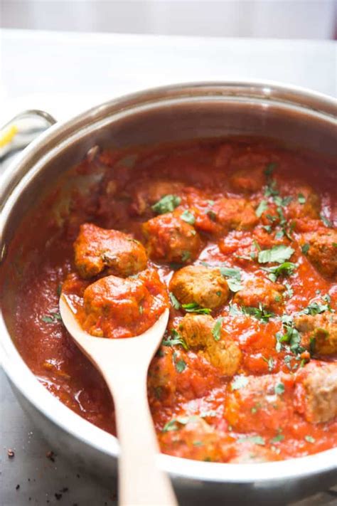 Curried Lamb Meatballs Recipe with Tomatoes - Lemons for Lulu