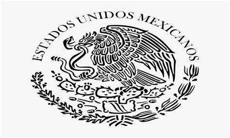 Mexican Flag Eagle Drawing - Escudo De Mexico Svg Transparent PNG ...