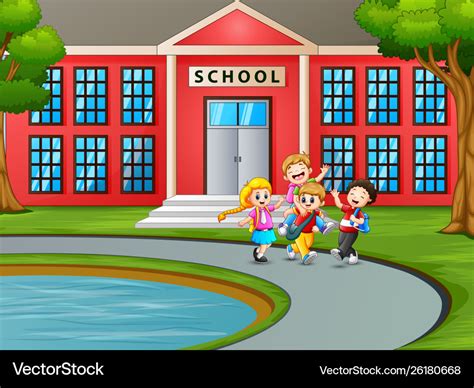 Student going home after school Royalty Free Vector Image