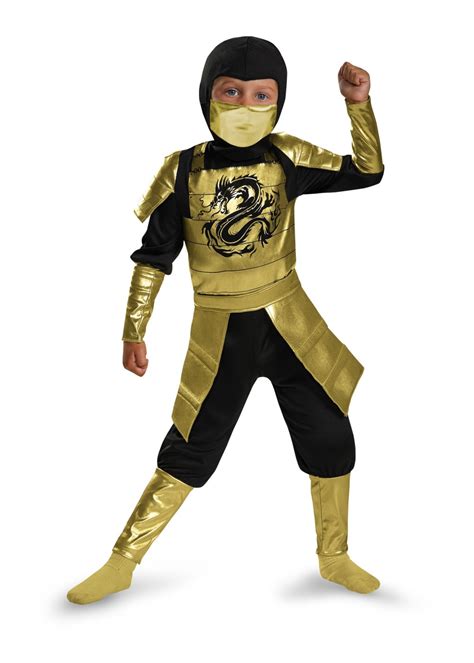 Boys Golden Samurai Costume - Ninja Costumes