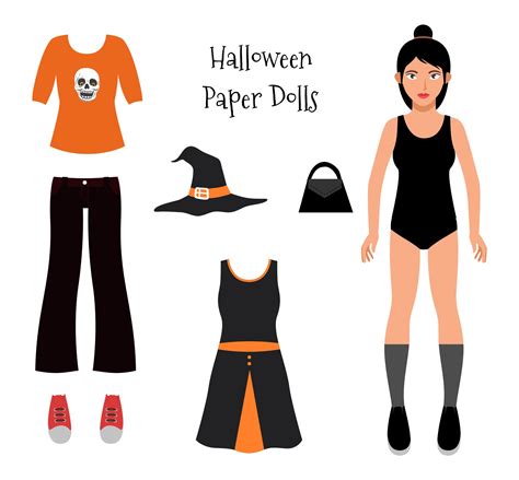 Halloween Paper Dolls - 15 Free PDF Printables | Printablee