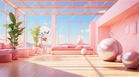 Premium Photo | Barbie pink interior of a modern living room with pink ...