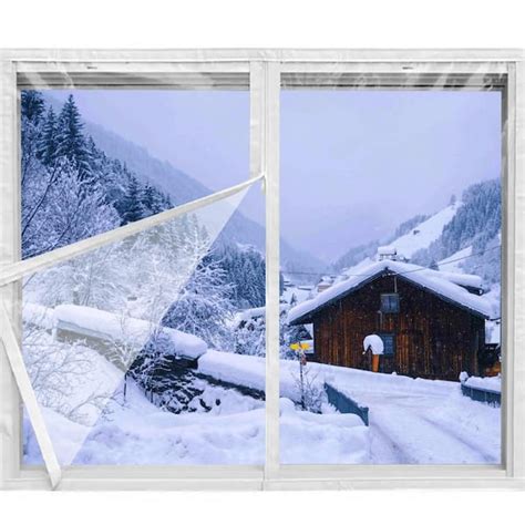 Wellco 35.5 in. x 59 in. Indoor Window Insulation Kit with Zipper for ...