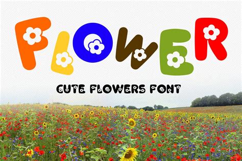 Flower Font - Fancy Decorative alphabet (527570) | Summer | Font Bundles