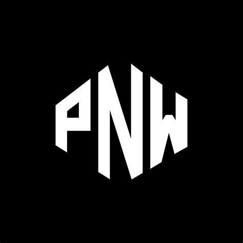 PNW letter logo design with polygon shape. PNW polygon and cube shape ...