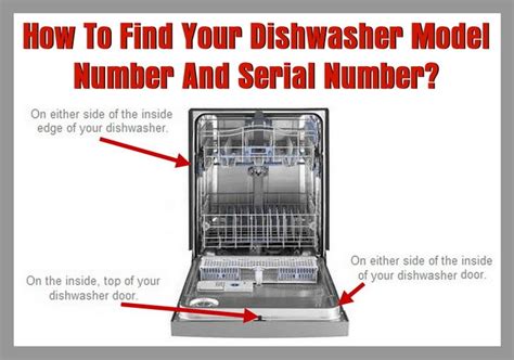 How to find your dishwasher model and serial number.