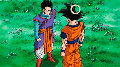 Goku and gohan goodbye hug :') | Anime