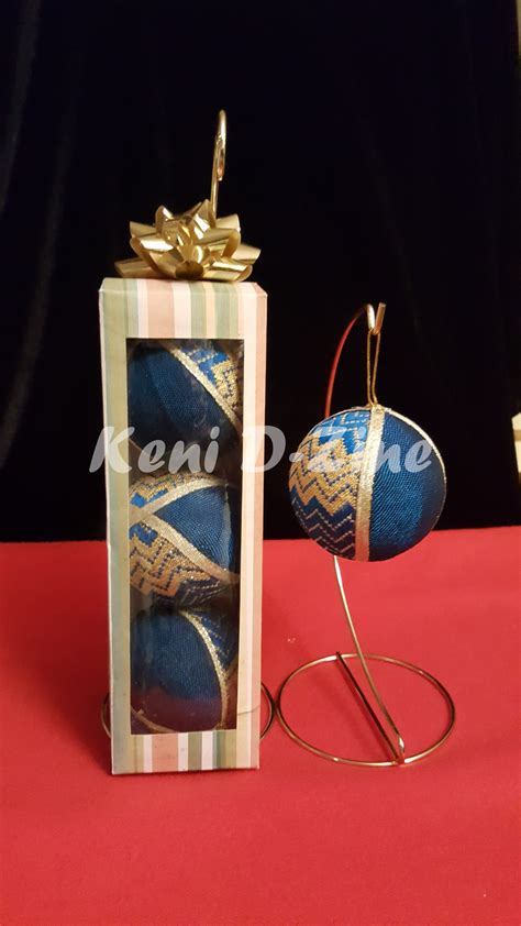 Handmade Ethiopian Inspired Christmas Ornaments - Dark Blue Set ...