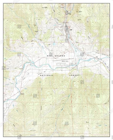 Usa Timeless Maps Creede Colorado Map Editorial Stock Photo - Stock ...