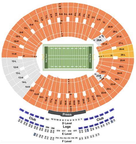 Rose Bowl Seating Guide | Pasedena, California | eSeats.com