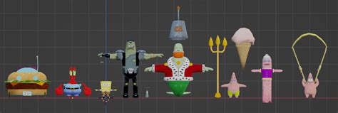 Spongebob Movie 3d Models Pack (download) by PaddyMcClellan on DeviantArt