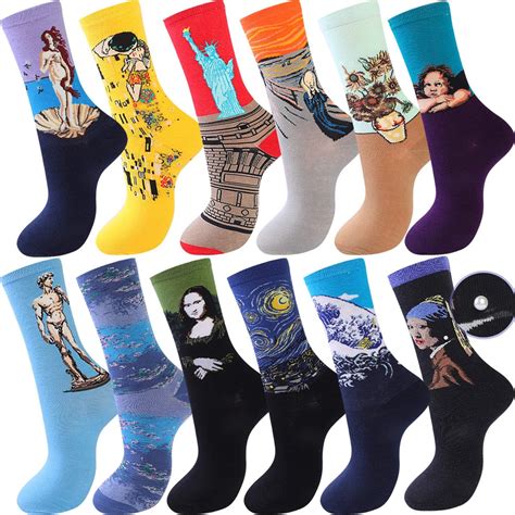 Moyel Fun Socks For Women, Art Novelty Cool Funny Funky Crazy Dress Socks, Pack - - 6/11 US ...