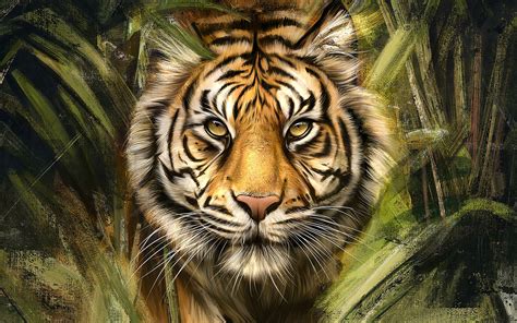 3840x2400 Tiger Painting Art 4K ,HD 4k Wallpapers,Images,Backgrounds ...