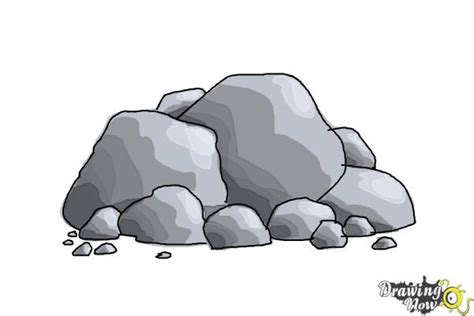 How to Draw Rocks - DrawingNow