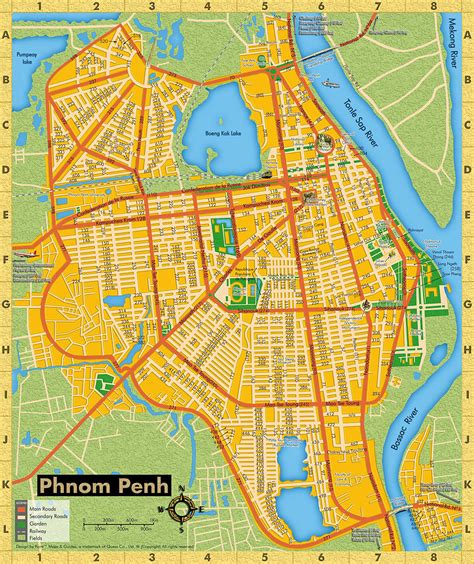 Phnom Penh Tourist Map - Phnom Penh Cambodia • mappery