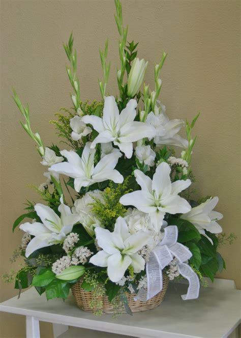 All-White Lilies Flower Arrangement by Willow Branch Florist of Riverside