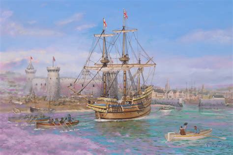 Mayflower Plymouth England - Gordon Frickers Marine Art