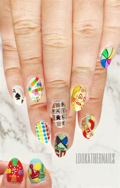 Board Games Inspired Nail art