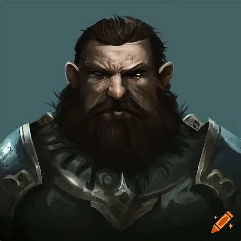 Black-haired dwarf male, large beard, fantasy art, character concept ...