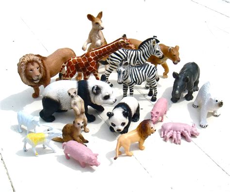 Miniature Zoo Animal Figurines Safari & Farm Animals