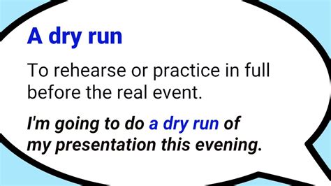 A dry run - YouTube